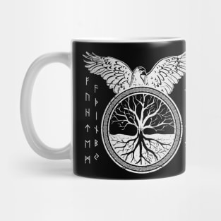 Tree of life  -Yggdrasil and  Runes alphabet Mug